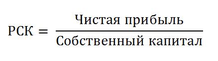 Показатель экономической эффективности: рентабельность собственного капитала