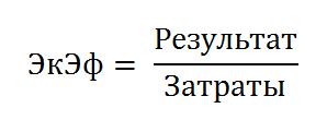 Расчет показателей экономической эффективности организации